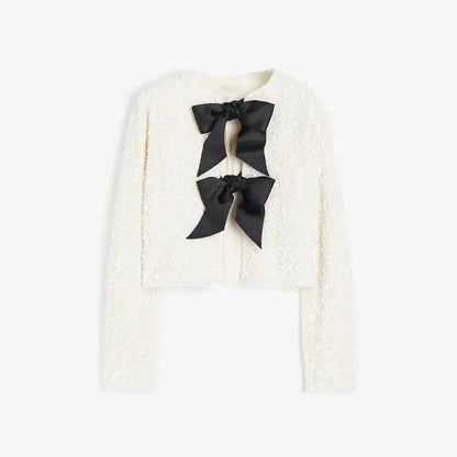 Veste Paillettes Éclatante avec Ceinture