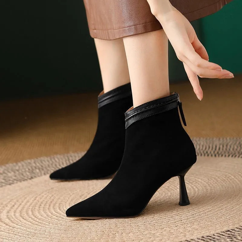 Bottines Féminines à Talon Élégant pour Soirées - LuxeStyle
