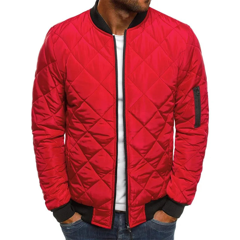 Veste polaire rouge pour homme à fermeture rapide