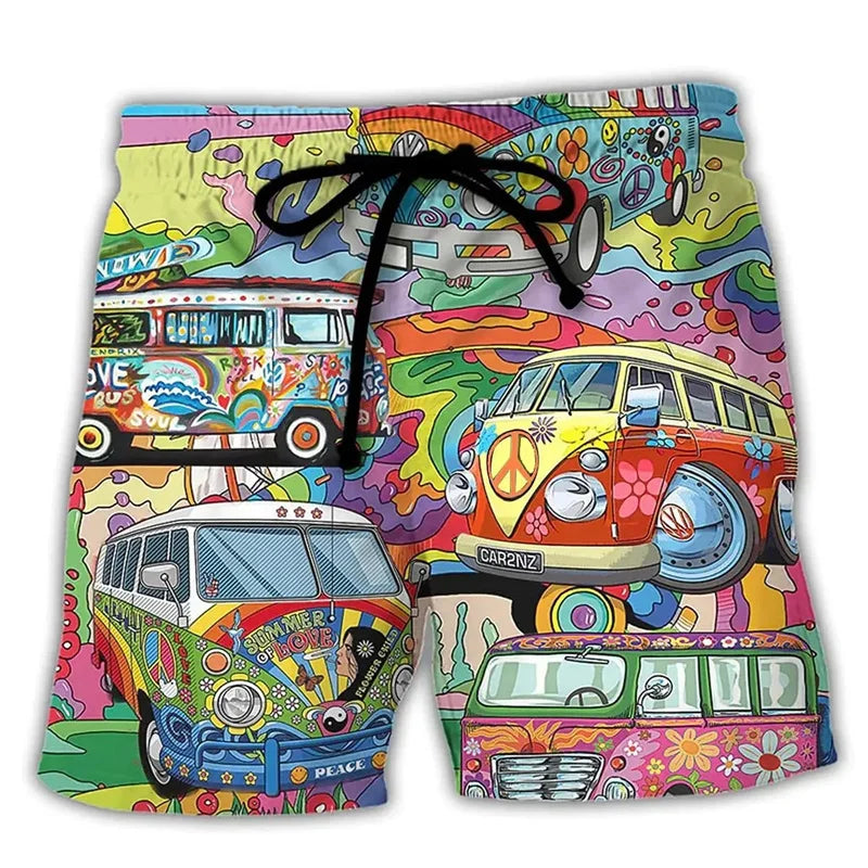 Short de bain stylé avec dessins amusants