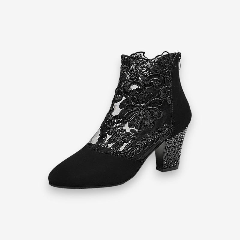 Chaussures Élégantes au Talon Haut avec Dentelle - LuxeStyle