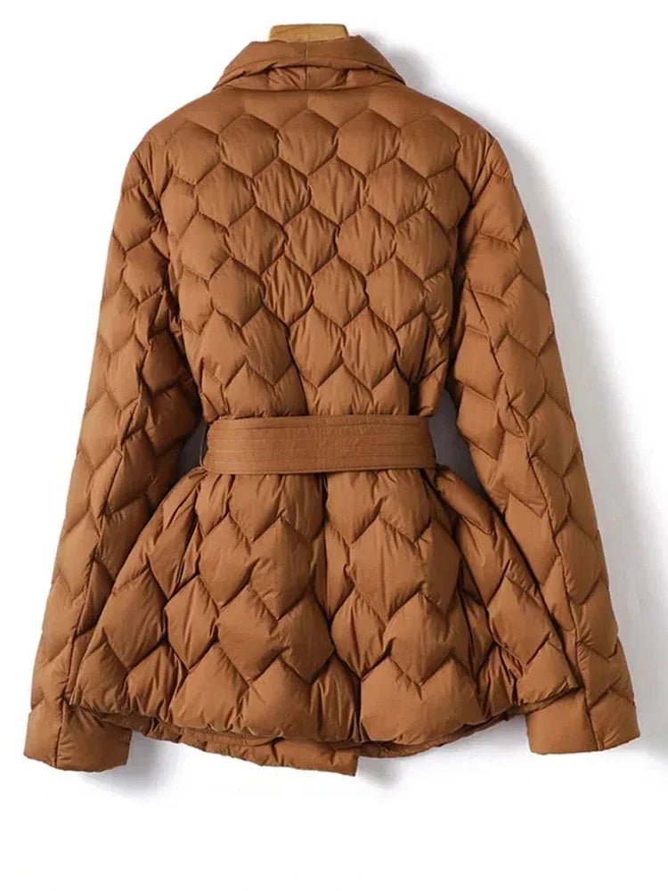 Veste polaire brune ajustable pour femme - LuxeStyle