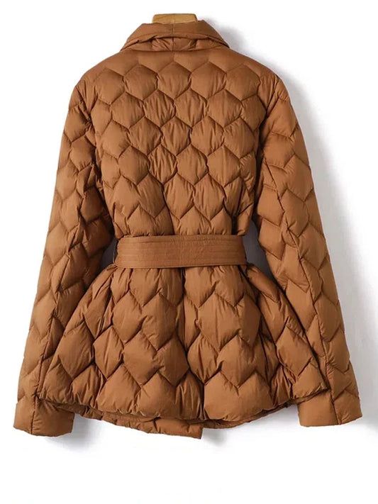 Veste polaire brune ajustable pour femme - LuxeStyle