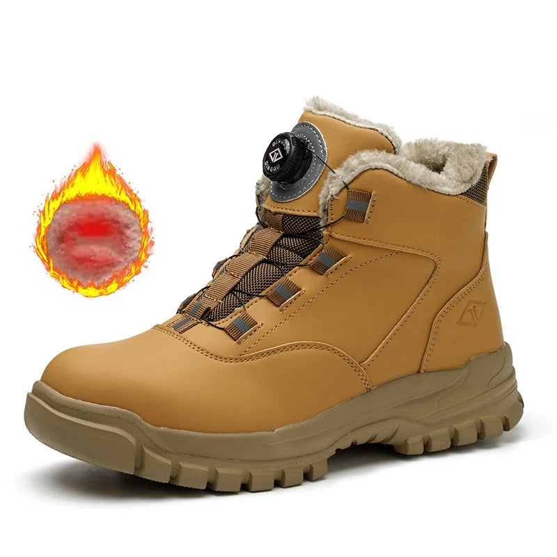 Chaussures de travail robustes avec semelles pivotantes et pointe en acier