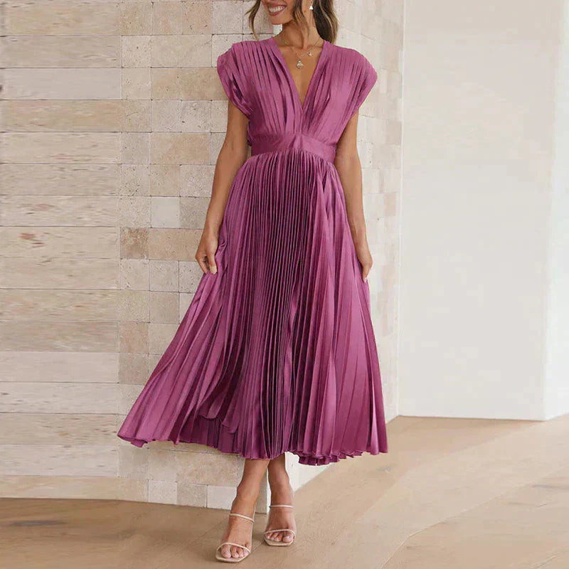 Robe Femme Plissée Chic - Élégance Éternelle & Teintes Tendances