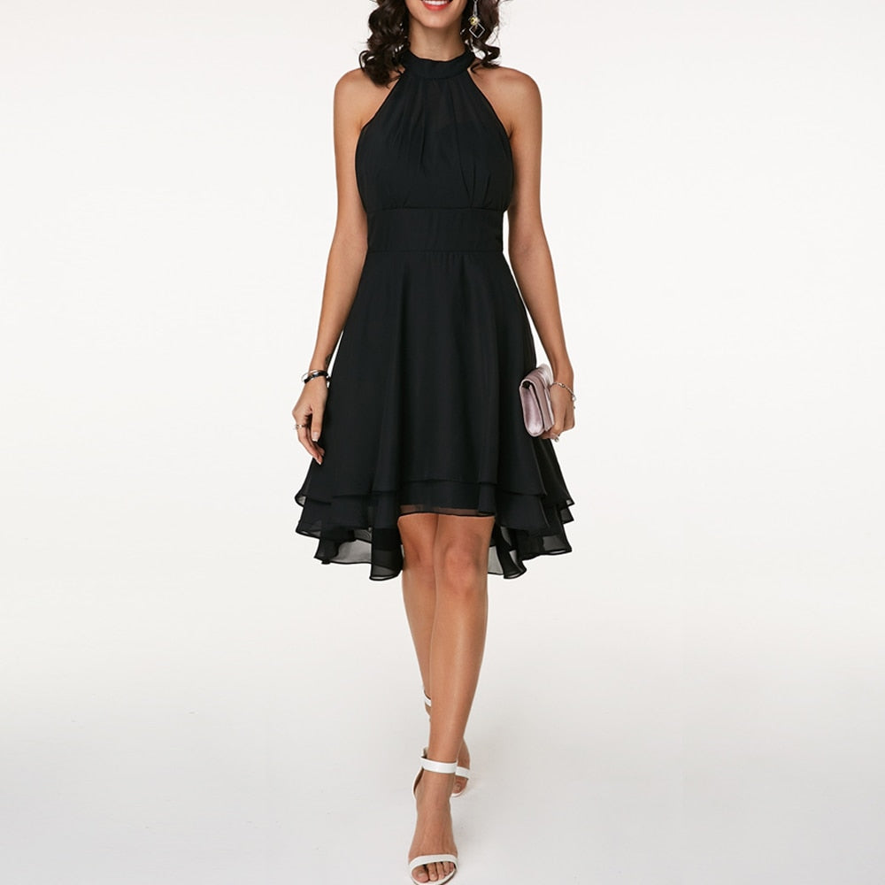 Robe Élégante Courte Fleuri pour Femmes - LuxeStyle