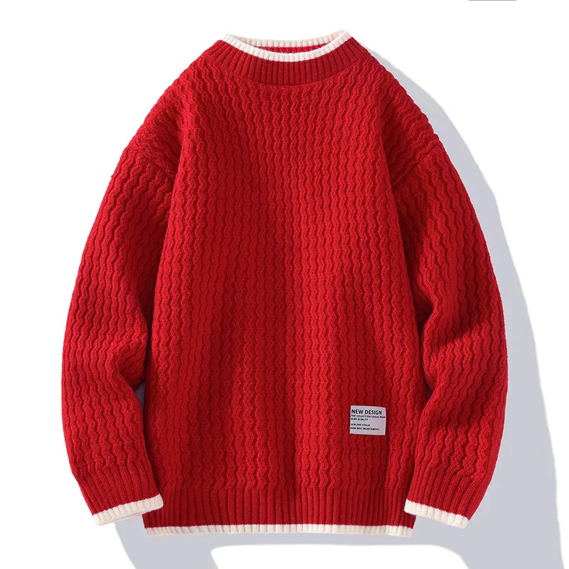 Pull Hiver Chic pour Homme Contraste Élégant