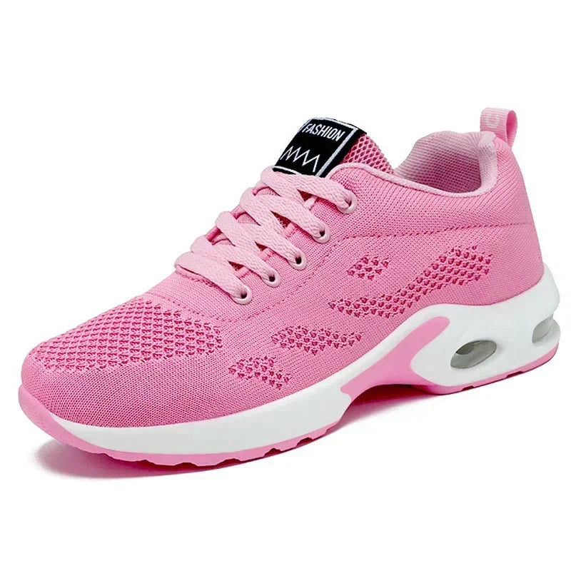 Baskets femme roses et bleues confortables