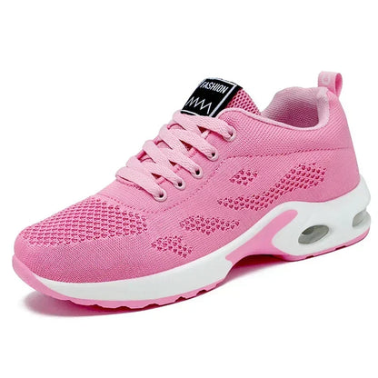 Baskets femme roses et bleues confortables