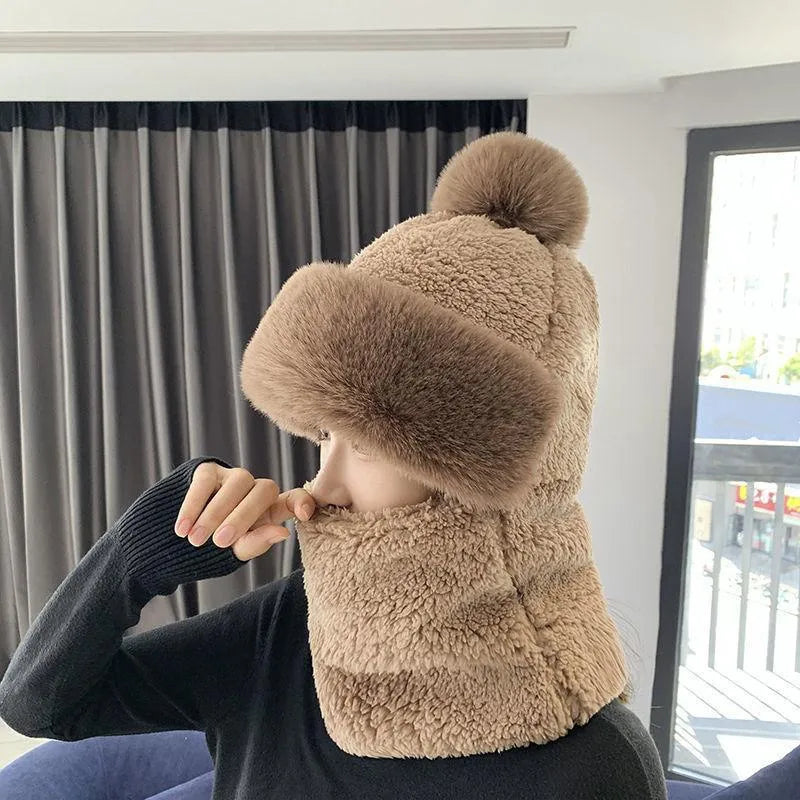 Chapeau et Écharpe Tricotés Chauds pour Hommes et Femmes