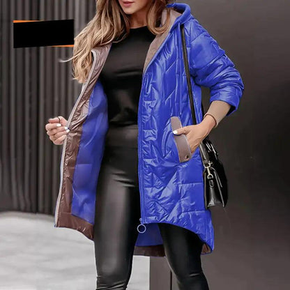 Parka à capuche zippée avec manches longues