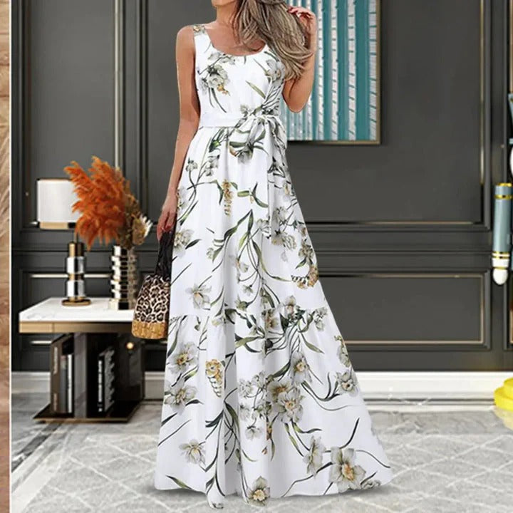 Robe Longue Été Fleurs pour Femme