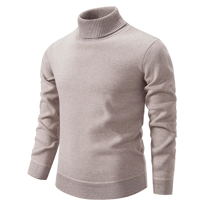 Pull en laine chaude col en V marron pour hommes - LuxeStyle