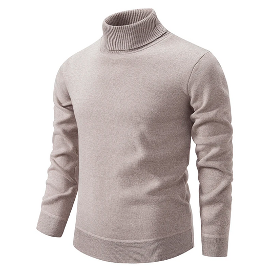 Pull en laine chaude col en V marron pour hommes - LuxeStyle