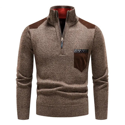 Pull Homme Laine Douce – Sweat Élégant avec Poche Avant