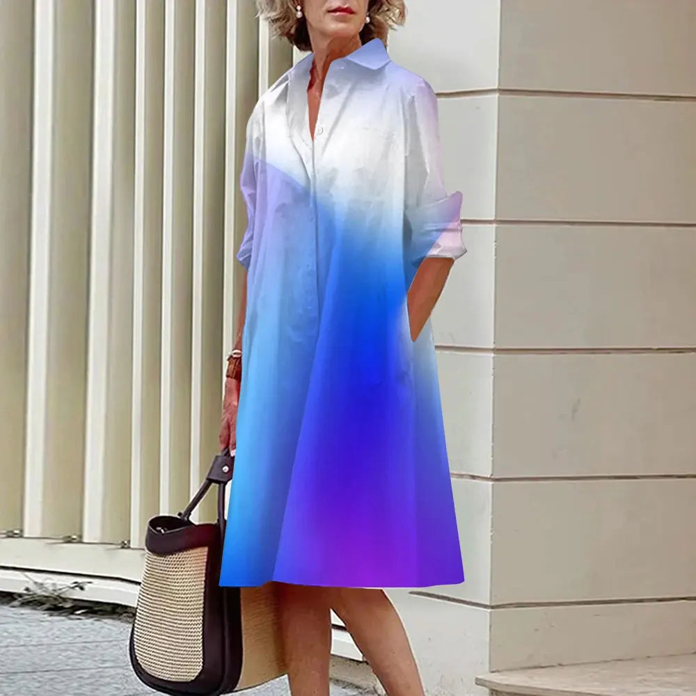 Robe chemisier rouge élégant femme