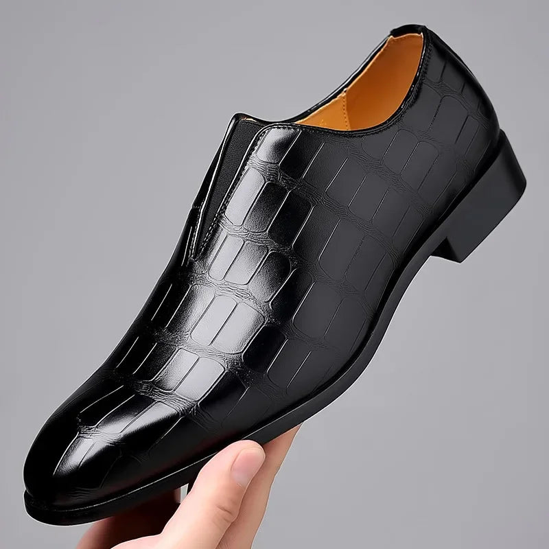 Chaussure classique en cuir brun luxury pour homme