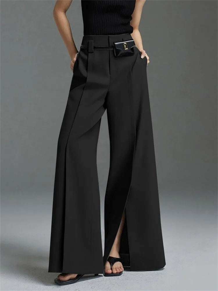Pantalon Chic à Jambes Évasées pour Femme