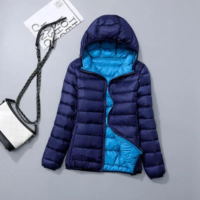 Parka femme polaire bleu foncé