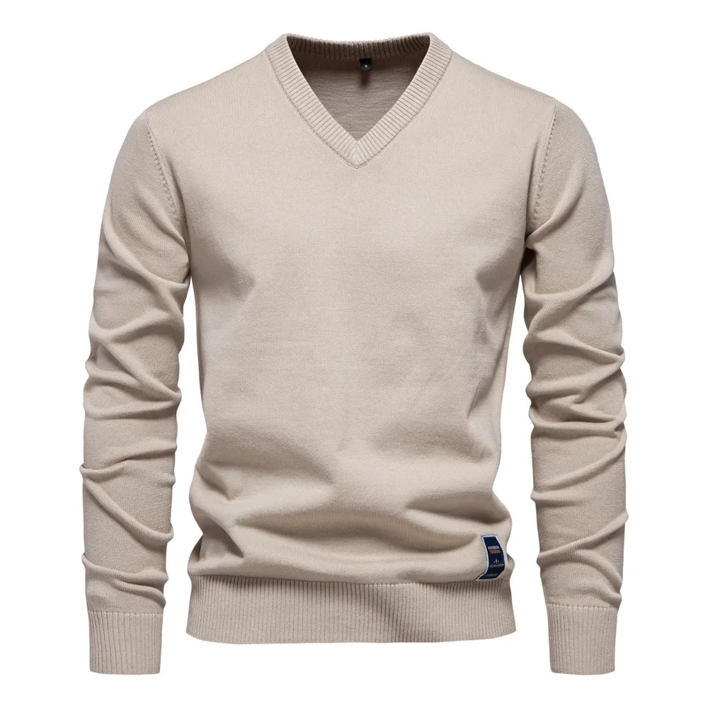 Chandail Homme Col V Élégant et Chaud