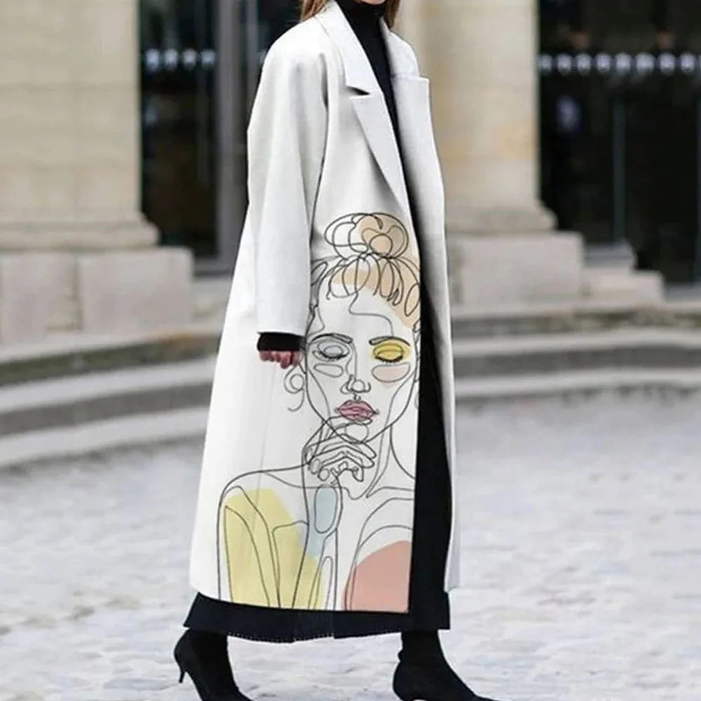 Manteau femme à carreaux colorés hiver