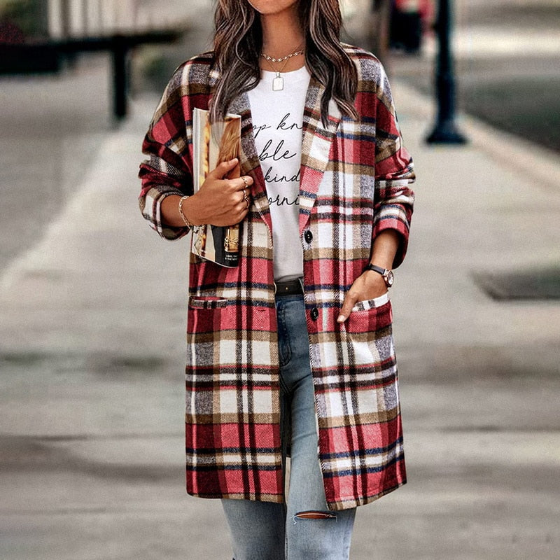 Manteau Automne Élégant Taille Classique pour Femme