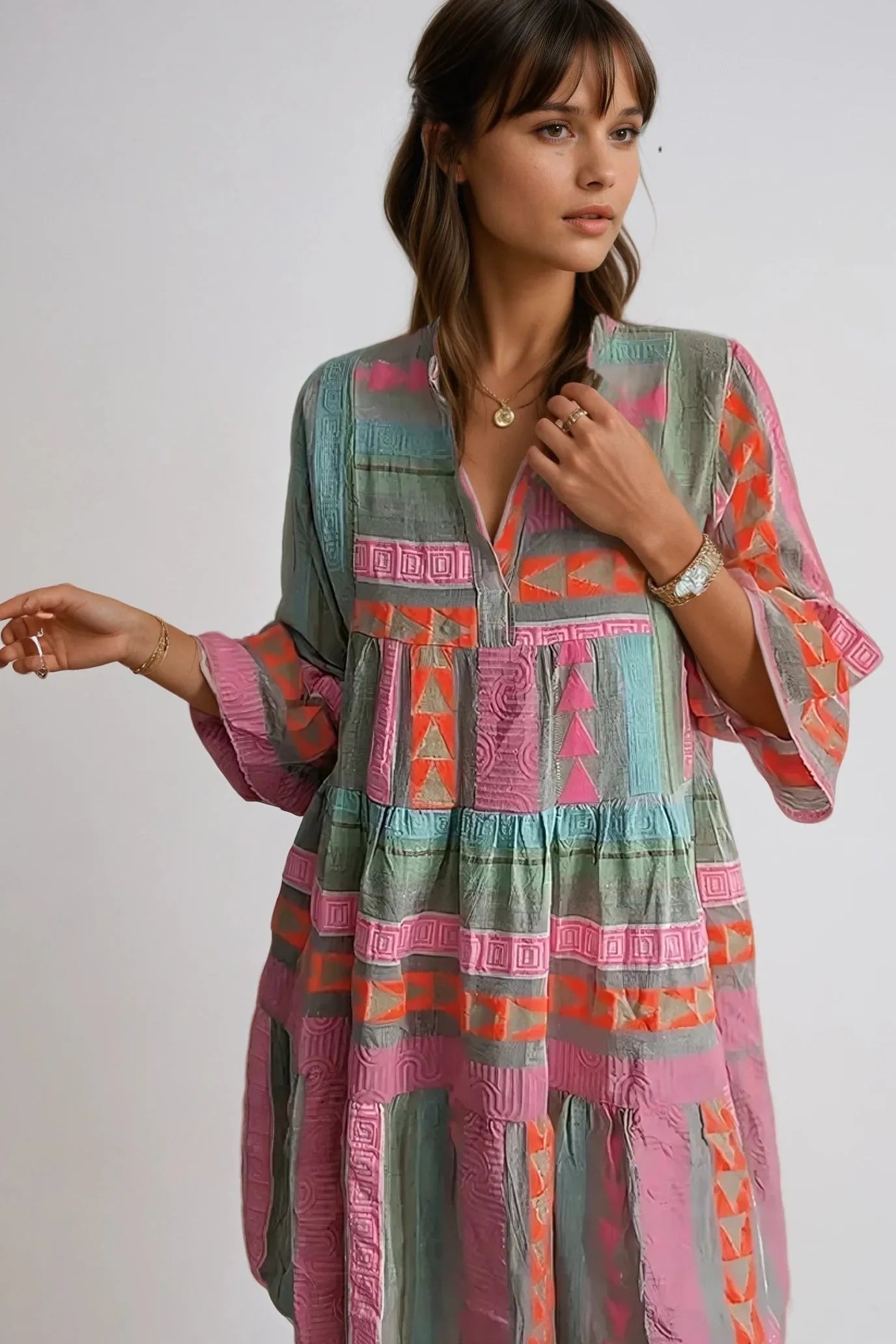 Robe décontractée bohème femme | Taille MIDI