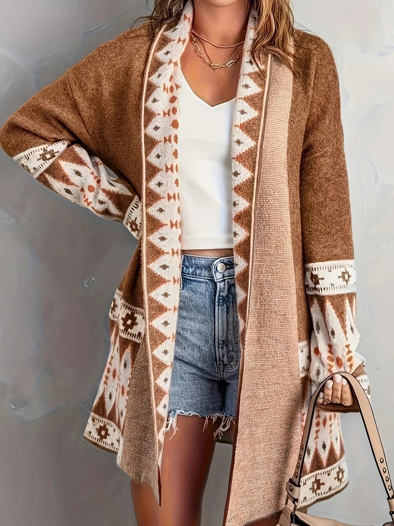 Cardigan Élégant Décontracté à Manches Longues - LuxeStyle