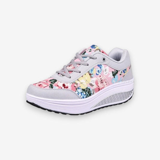 Sandra – Chaussures baskets fleuries confortables à lacets - LuxeStyle