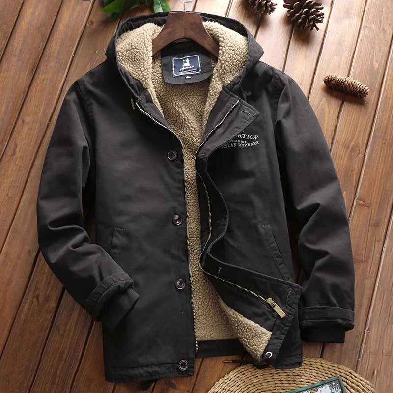 Doudoune Hiver Homme Longue avec Capuche et Col Roulé - LuxeStyle