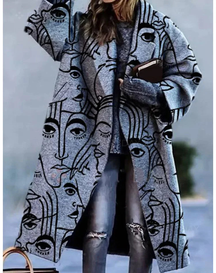 Manteau femme à carreaux colorés hiver