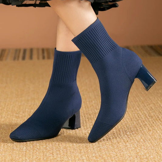 Bottines Féminines à Talon Élégant avec Semelle Confortable pour Usage Daily - LuxeStyle