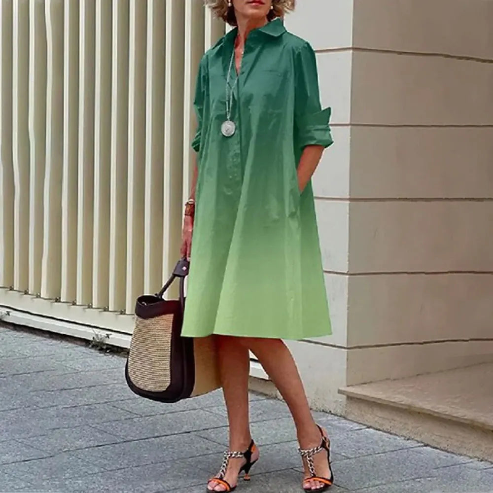 Robe chemisier rouge élégant femme