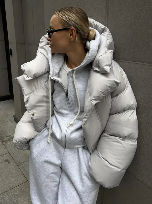 Veste Polaire Femme Oversize pour Hiver - LuxeStyle