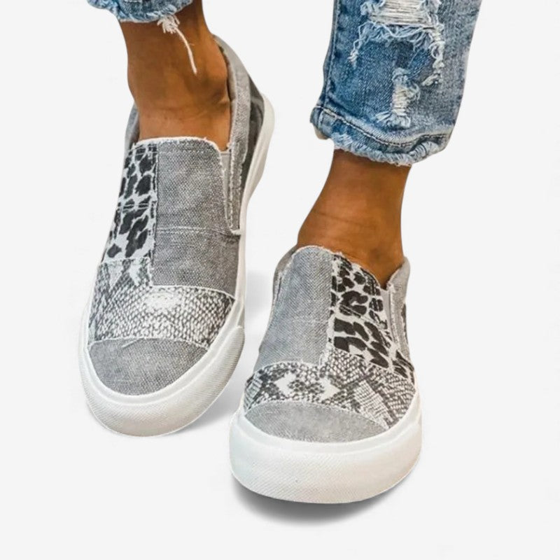 Chaussures Femmes à Talon Plat avec Imprimé Floral
