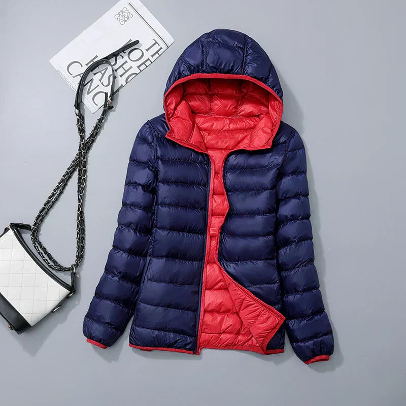 Parka femme polaire bleu foncé