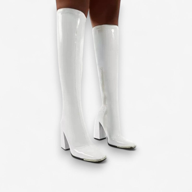 Bottes Féminines Talon Haut Fermeture Éclair
