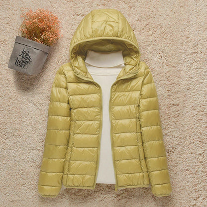 Veste Femme Printemps Élégante - Doudoune Légère avec Capuche & Taille Affinée - LuxeStyle
