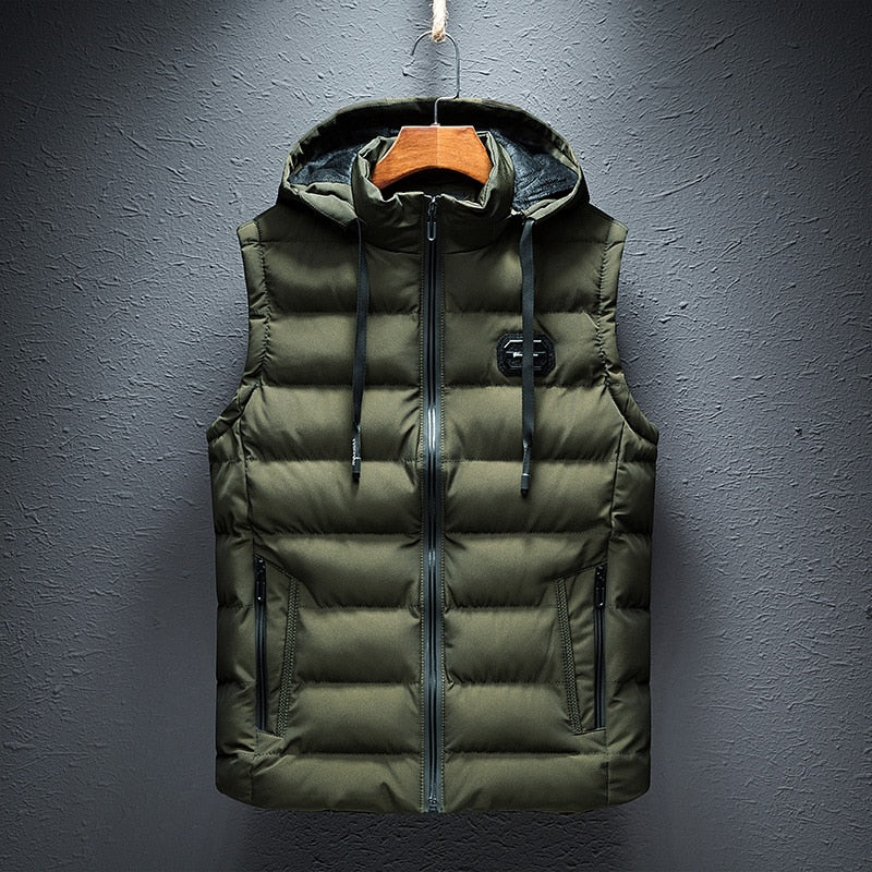 Blouson rembourré à capuche homme bleu nuit