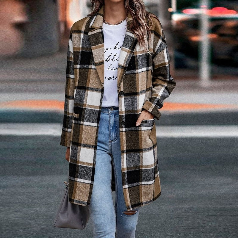 Manteau Automne Élégant Taille Classique pour Femme