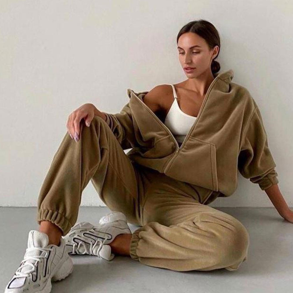 Survêtement à capuche décontracté et oversized pour femmes - LuxeStyle