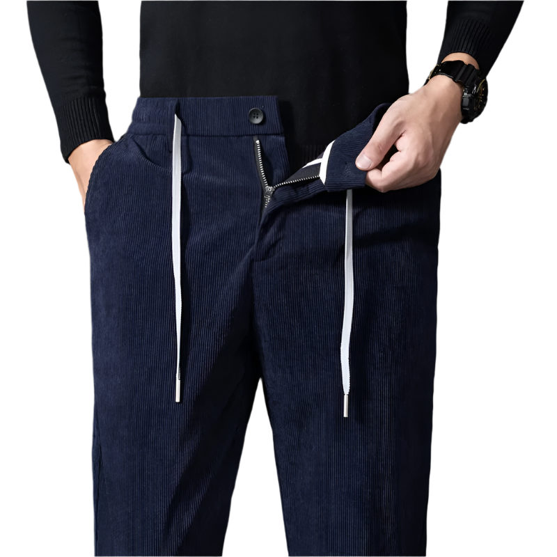 Pantalon Chino Homme Classique avec Ceinture Élastique