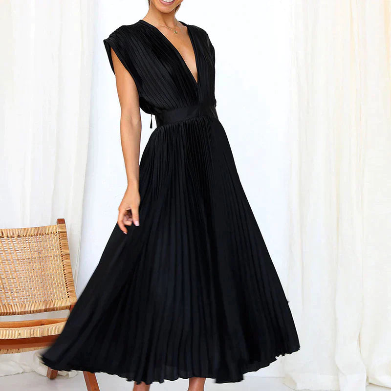 Robe Femme Plissée Chic - Élégance Éternelle & Teintes Tendances
