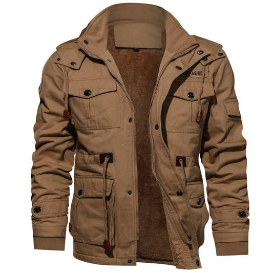Veste Homme Élégante Hiver Brun Fourrée Polaire - LuxeStyle
