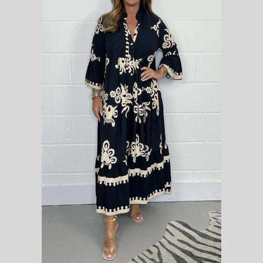 Robe de soirée élégante fleurie femme - LuxeStyle