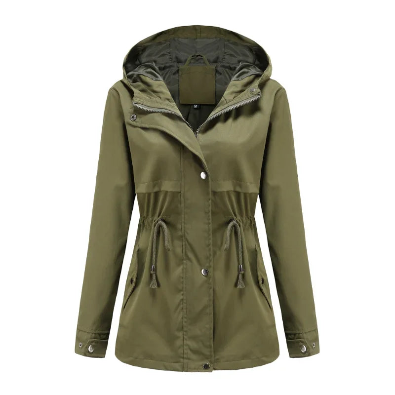 Manteau de Pluie Féminin Léger - Capuche Amovible & Étanche pour Femme - LuxeStyle