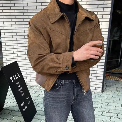 Manteau Cuir Homme Chic Hiver