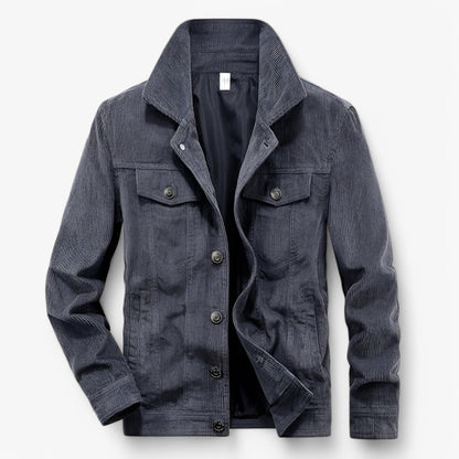 Veste en Velours Doux à Manches Longues et Poches Profondes