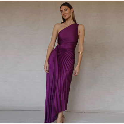 Regina™ – Robe Femme Longue en Satin Élégant pour Soirées Spéciales
