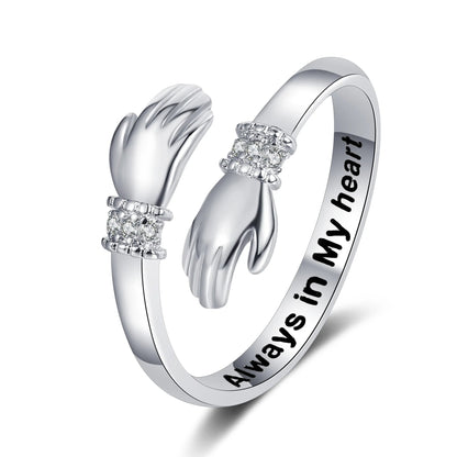 Bague Argenté Amour Entrelacé